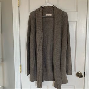 Oversized beige cardigan